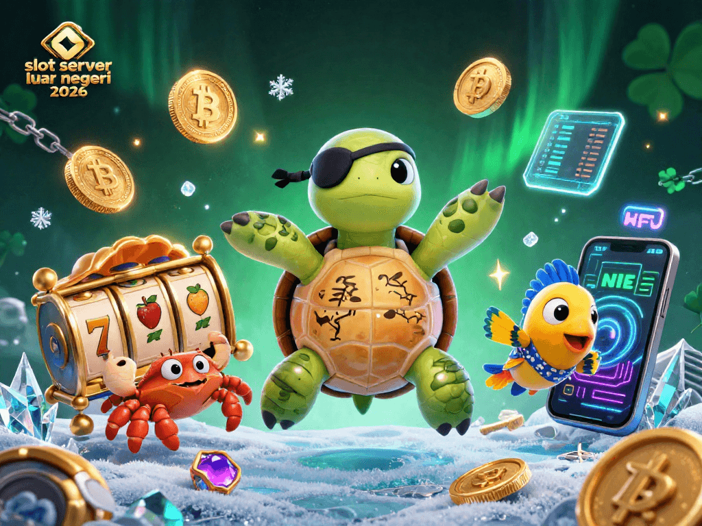 Experience slot gameplay excitement with the vibrant scene from slot server luar negeri 2026 featuring unique characters and crypto elements.