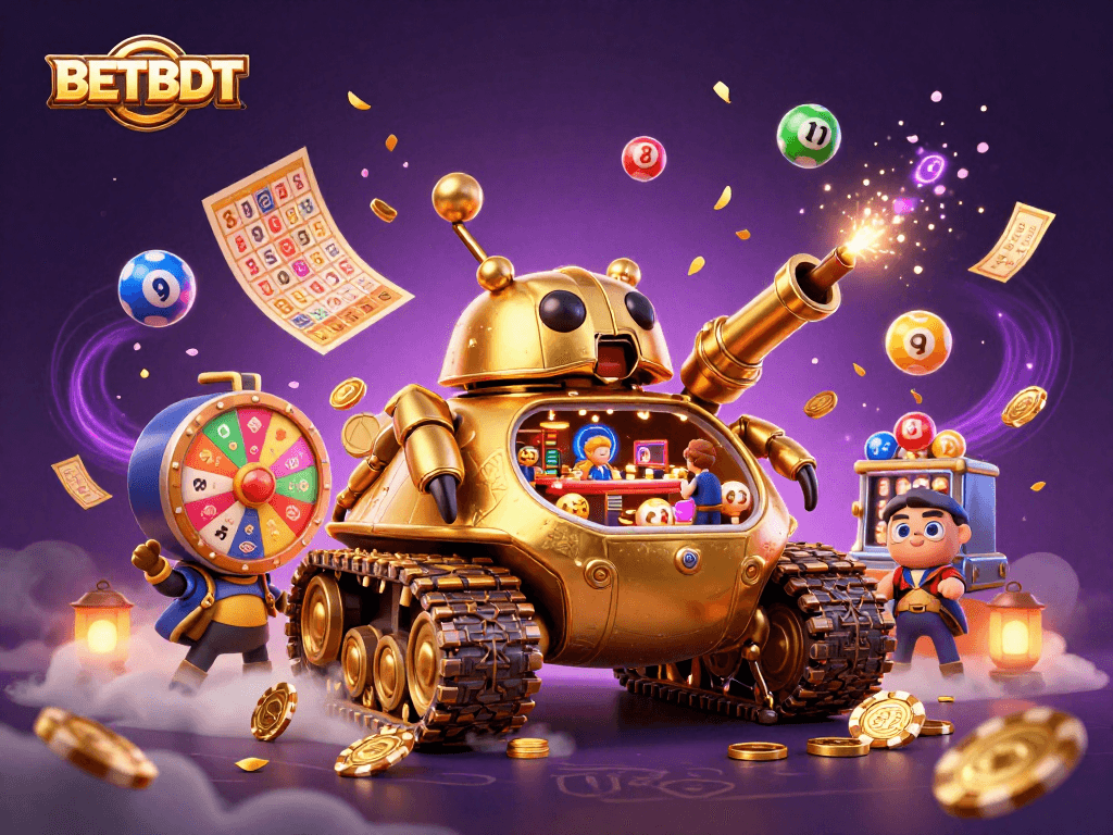 Join the fun at BETBDT with a vibrant 3D casino scene full of excitement and rewards.