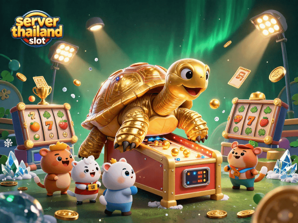 Spin and win with server thailand slot in an exciting casino-themed 3D illustration.