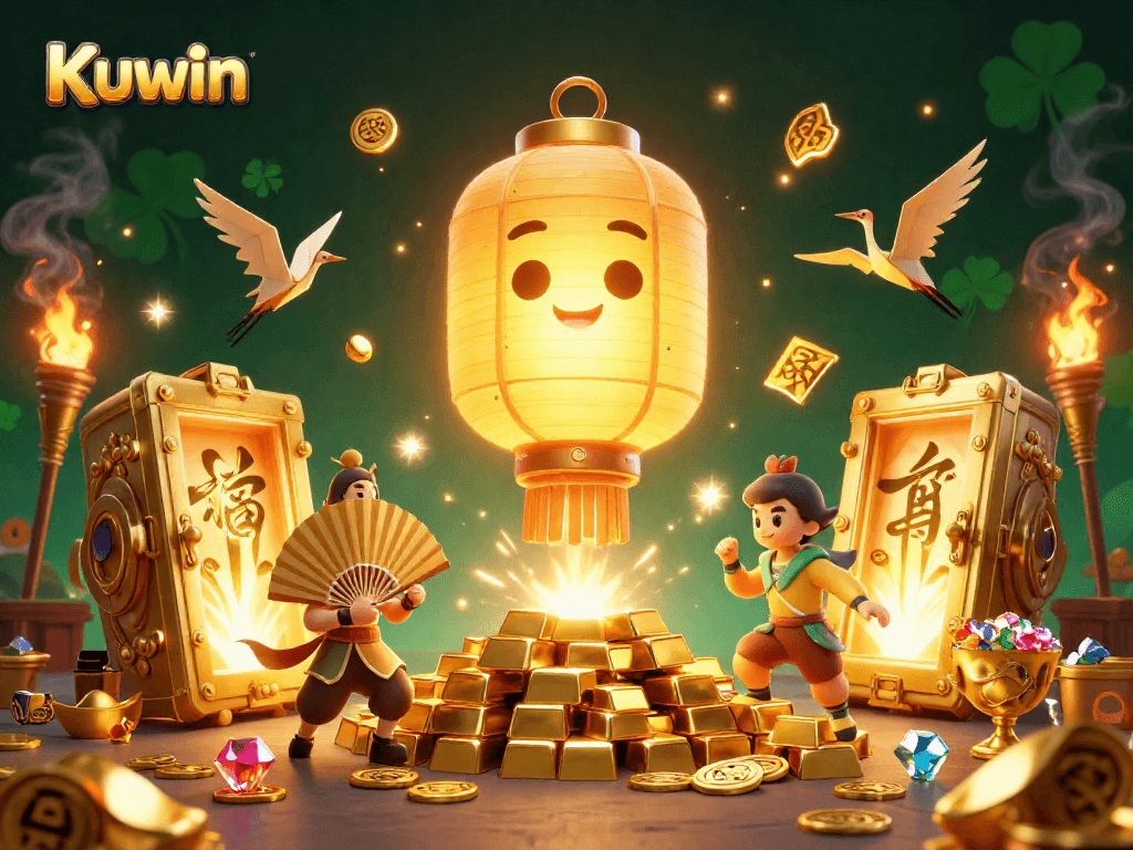 Experience the thrill of Kuwin with vibrant 3D casino elements and dynamic gaming action.