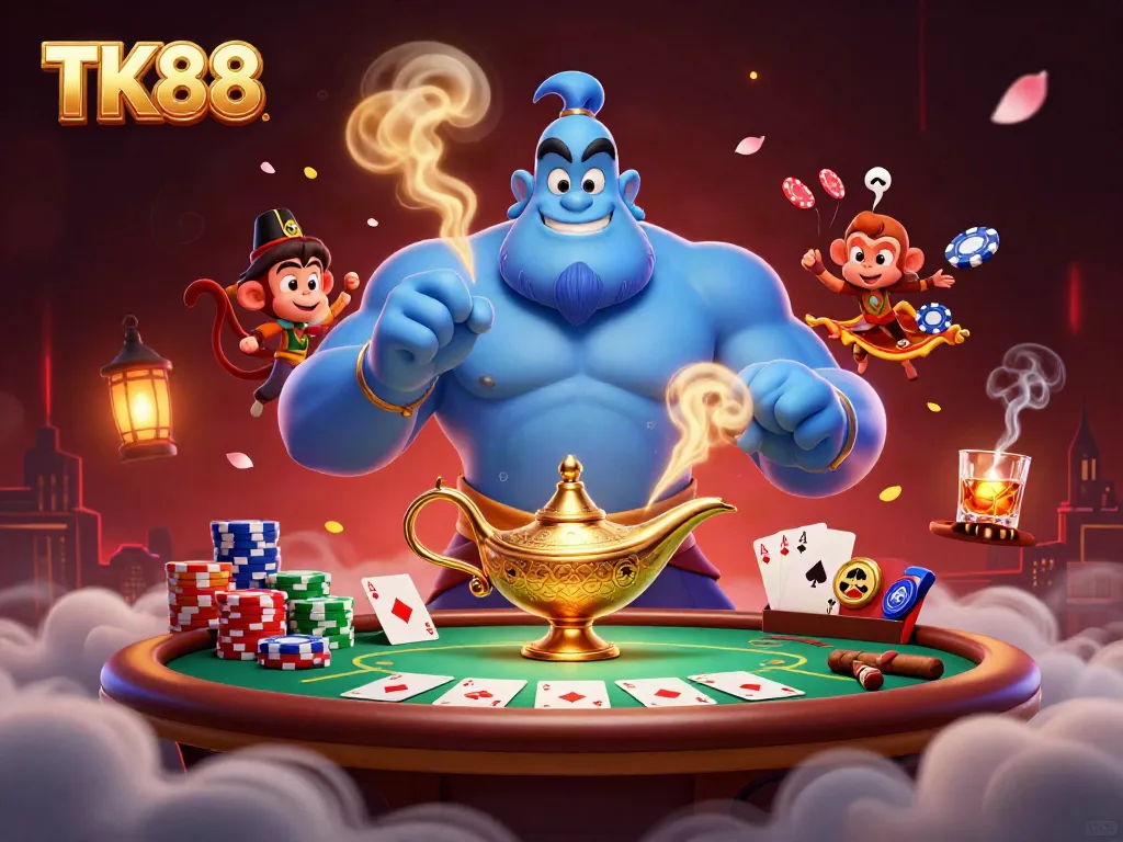 Engage with the thrilling world of TK88 as our blue genie unleashes a burst of excitement!