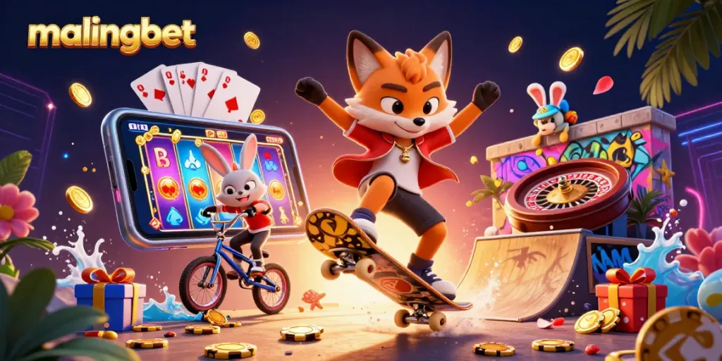 Malingbet menawarkan suasana permainan lengkap dengan karakter kartun yang menarik dan elemen kasino yang kaya, ideal untuk pemain.