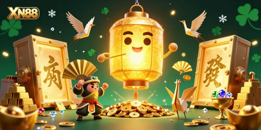 Experience captivating gameplay at XN88 with vibrant casino elements and dynamic characters.