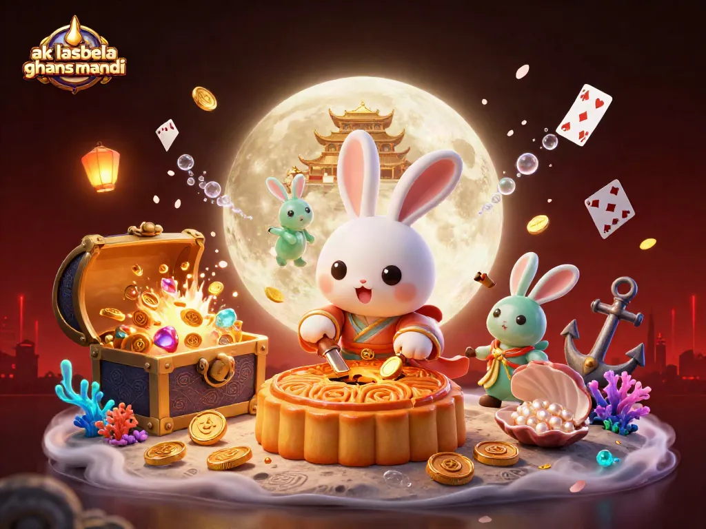 Engage with ak lasbela ghans mandi through a lively illustration of a whimsical casino-themed moon scene.