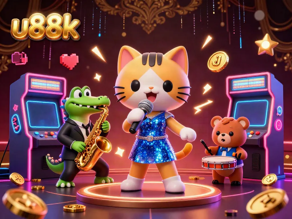 Experience thrilling gameplay at u88k with a vibrant casino atmosphere featuring engaging 3D characters.