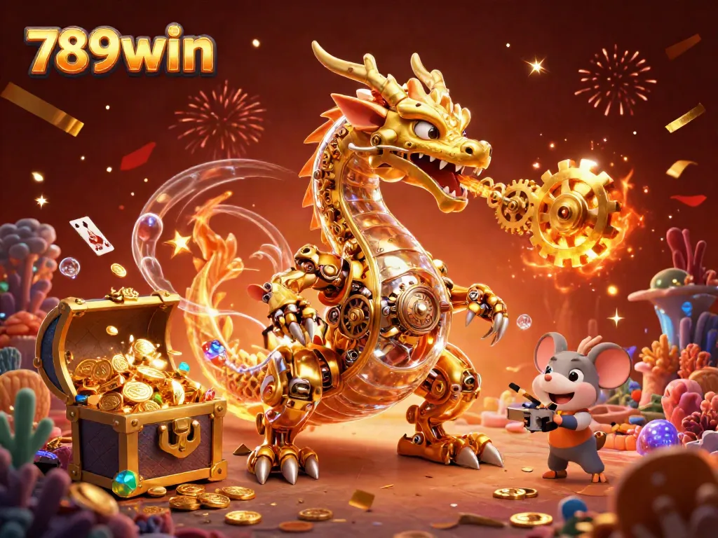 Experience thrilling gameplay at 789win with vibrant casino action elements and a dazzling dragon!
