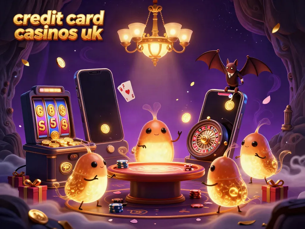 Experience the allure of credit card casinos UK with our vibrant 3D glowworm-themed casino scene.