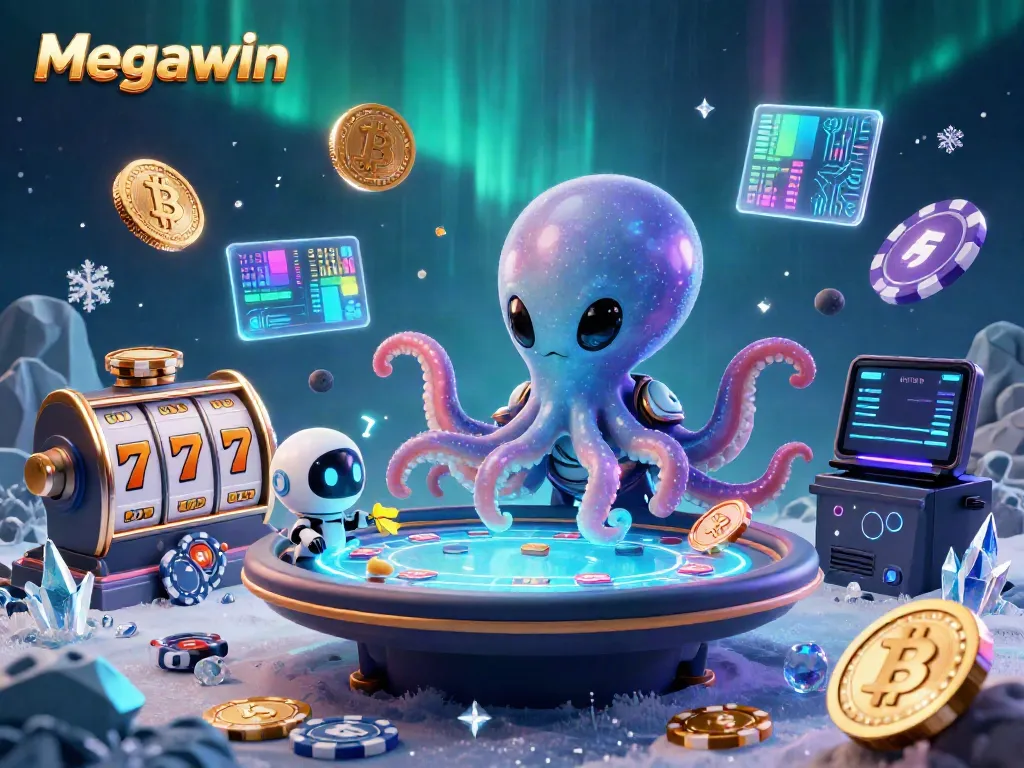 Menangkan di Megawin dengan alien dan robot yang bermain poker di ruang angkasa yang spektakuler.