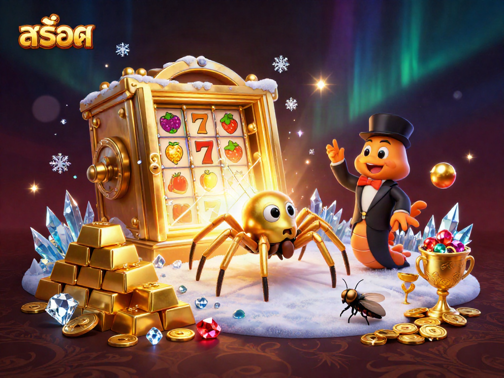 Experience thrilling สล็อต gameplay in vibrant 3D illustration with dynamic characters and rich details.