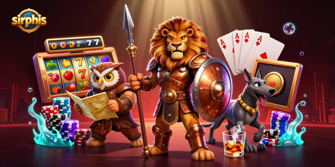 Spin reels and wins at sirphis with a vibrant 3D casino scene featuring iconic characters.