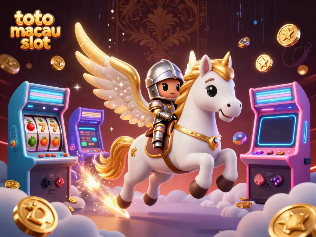 Rasakan keseruan bermain toto macau slot dengan gambar animasi kuda putih bercahaya