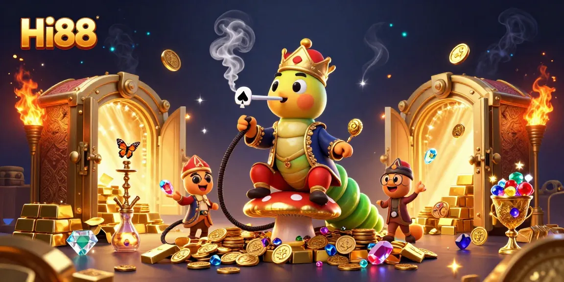 Engage in thrilling gameplay at Hi88 with vibrant 3D illustration full of casino glamour.