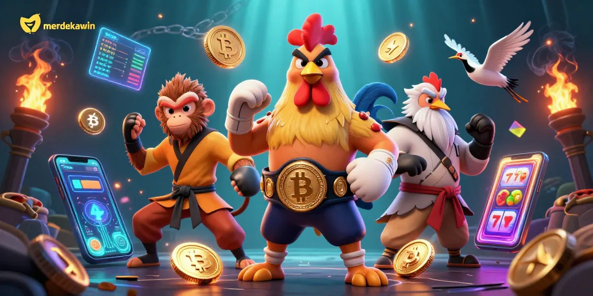 Permainan merdekawin dengan ayam Muay Thai, monyet Shaolin, dan elemen jackpot yang berkilauan.