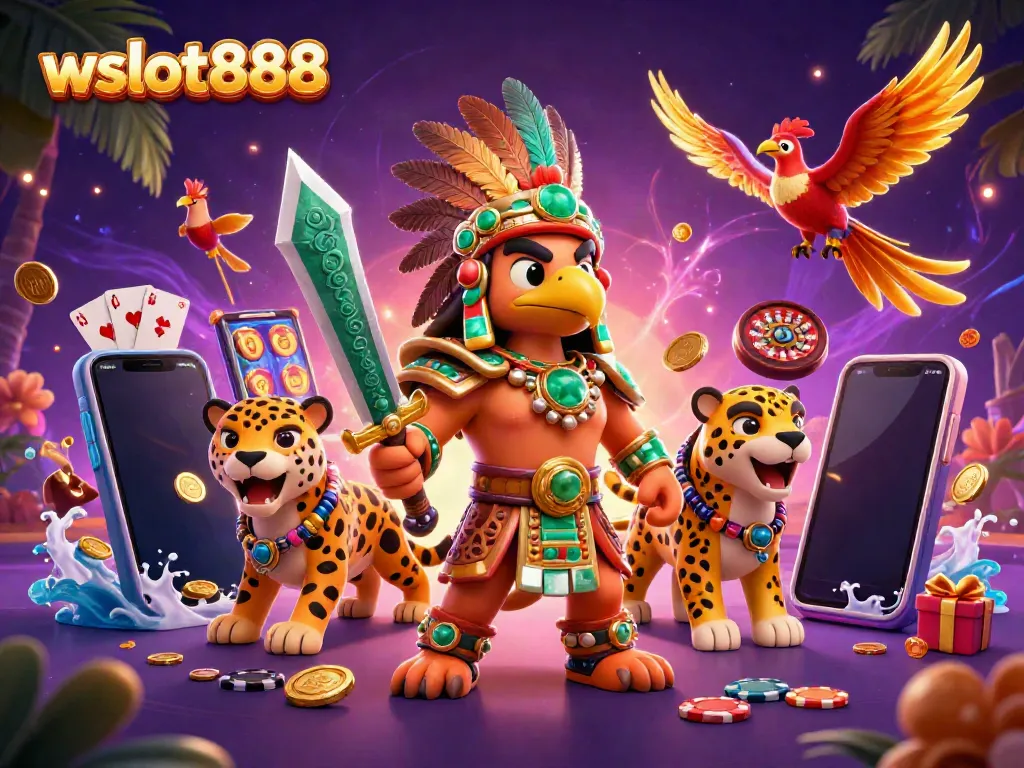 Menangkan jackpot yang menguntungkan dengan wslot888 melalui ilustrasi kasino yang kaya detail.