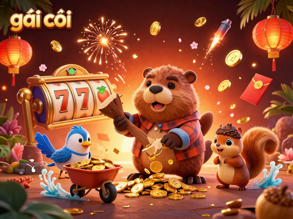 Gái gọi mang tiền thắng lớn trong trò chơi casino với những biểu tượng may mắn.