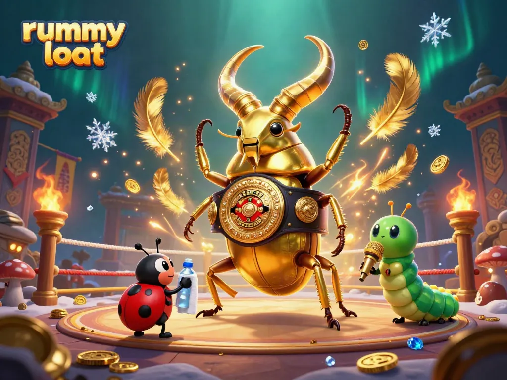Engage with rummy loot in the vibrant 3D illustration of a dynamic rummy showdown featuring unique characters and rich visuals.