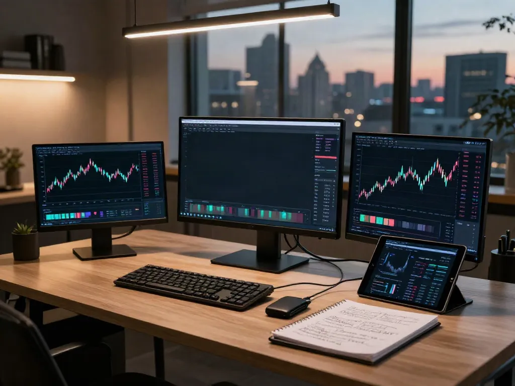 Durov2 cryptocurrency trading setup with advanced tools, Bitcoin charts, and secure hardware wallet.