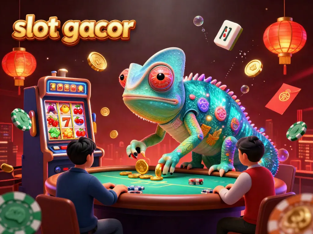 Genggam kesempatan dengan slot gacor, simbol keberuntungan, dan uang emas bersinar di kasino virtual.