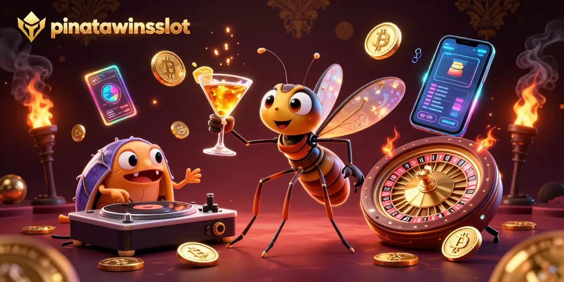 Experience pinatawinsslot with vibrant visuals of a playful casino scene featuring unique characters and elements.