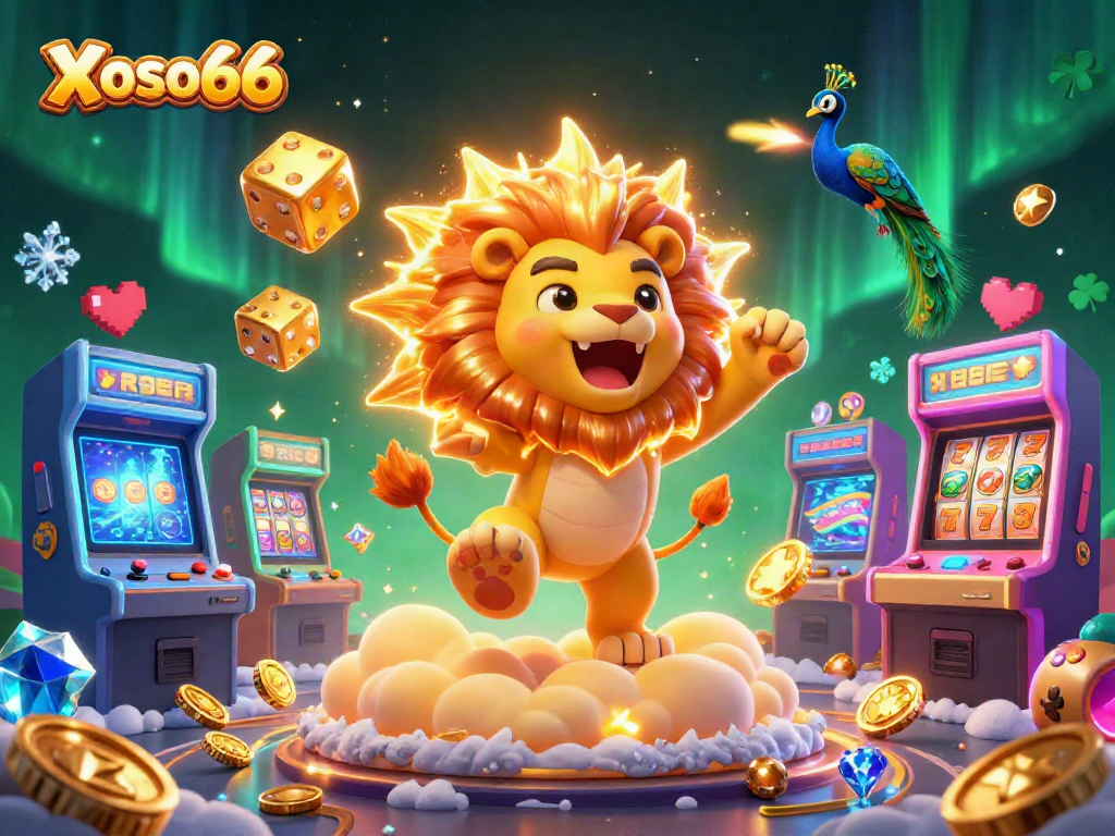 Xoso66 unleashes thrilling gaming excitement with dynamic 3D visuals and vibrant casino elements.