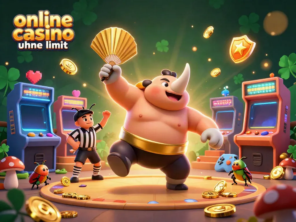 Experience the excitement of playing at an online casino ohne limit with vibrant illustrations and dynamic characters.