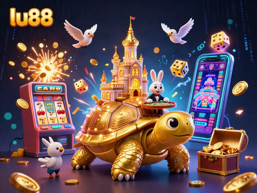 Experience thrilling gameplay at lu88 with colorful 3D characters and dynamic casino elements.