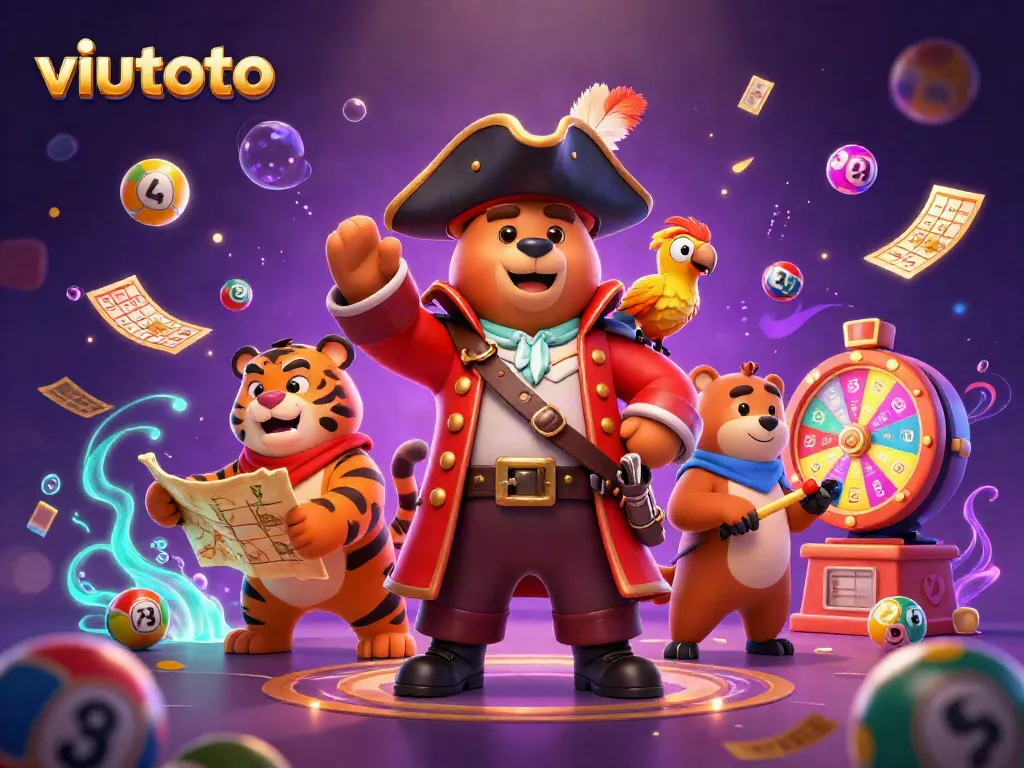 Menggandakan peluang Anda dengan viutoto dalam gambar ilustrasi perjudian yang meriah dan penuh warna.