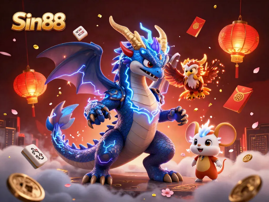 Experience Sin88 with dynamic gaming elements and characters in a vibrant casino scene.