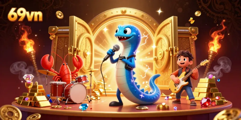 Experience electrifying casino fun with 69vn as a DJ eel rocks the underwater stage.