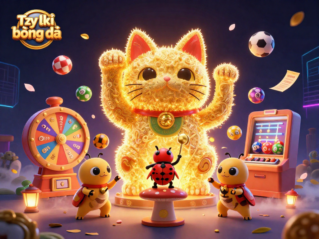 Tỷ lệ bóng đá sports betting concept with vibrant colors and dynamic elements.