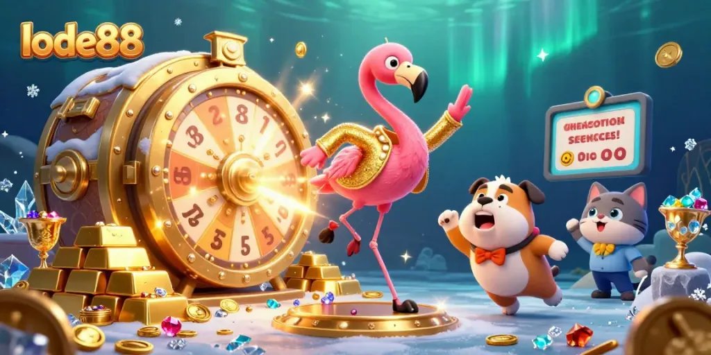 Engage with lode88's exciting gaming experience through interactive prizes and vibrant casino elements.