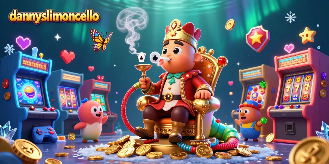 Experience thrilling gameplay with dannyslimoncello's enchanting 3D casino scene filled with vibrant characters and slot elements.