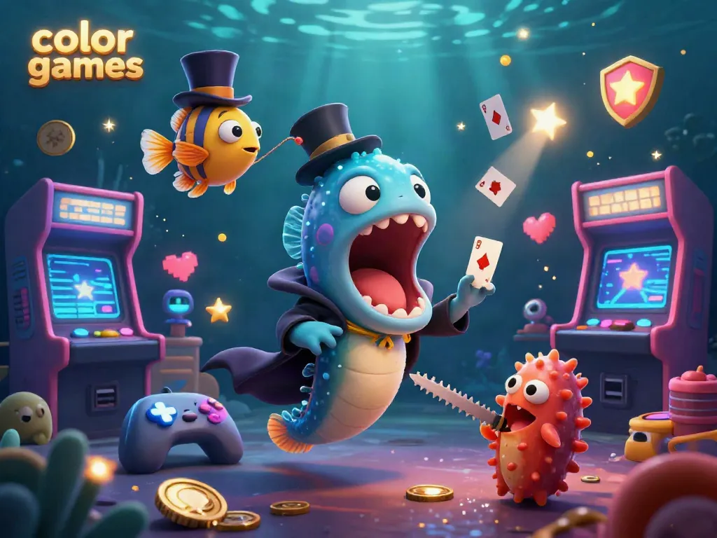 Engage in color games with 3D characters creating a vibrant casino atmosphere through thrilling actions.