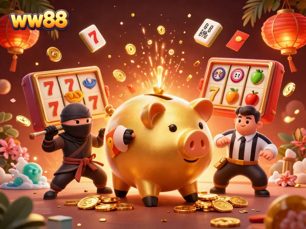 Experience the thrill of ww88 with a vibrant casino scene depicting dynamic characters and rich game elements.