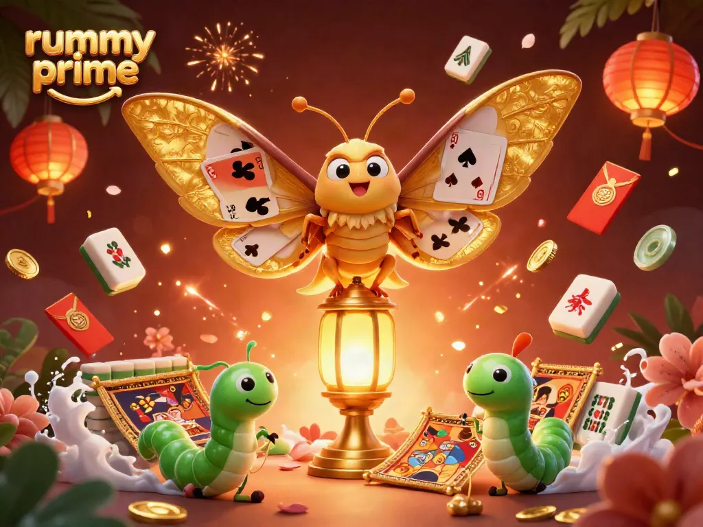 Experience thrilling gameplay with Rummy Prime through unique 3D card visuals and vibrant casino elements.