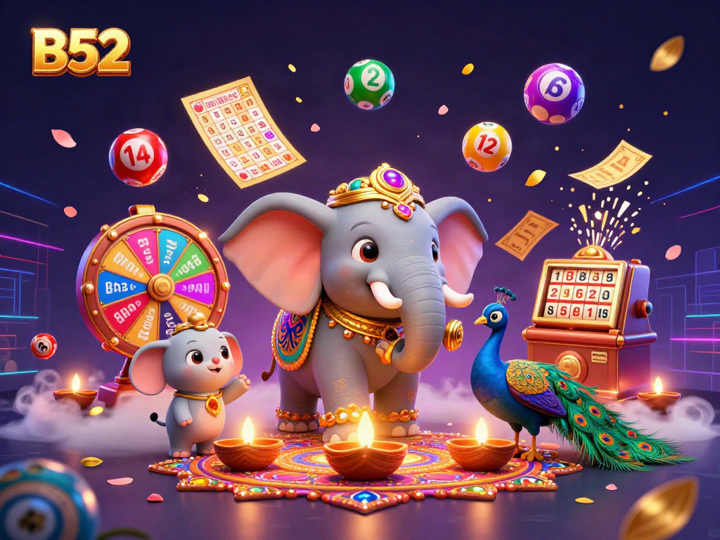 B52 players enjoy vibrant lottery-themed gameplay with festive elements and dynamic prizes