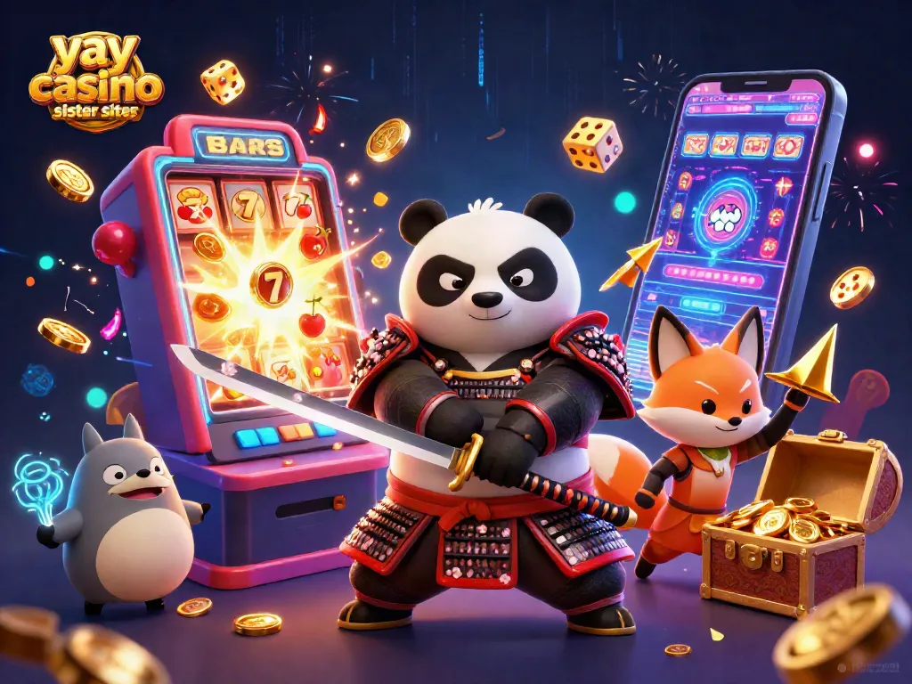 Play exciting games at yay casino sister sites with vibrant characters and dynamic casino elements.