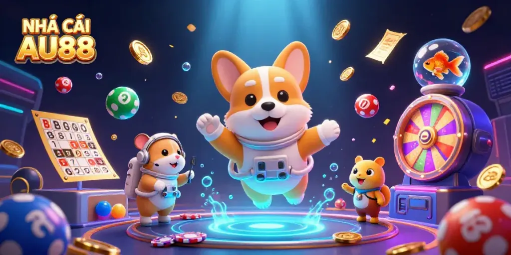 Engage in gaming excitement with NHÀ CÁI AU88 through vibrant casino visuals and dynamic action.