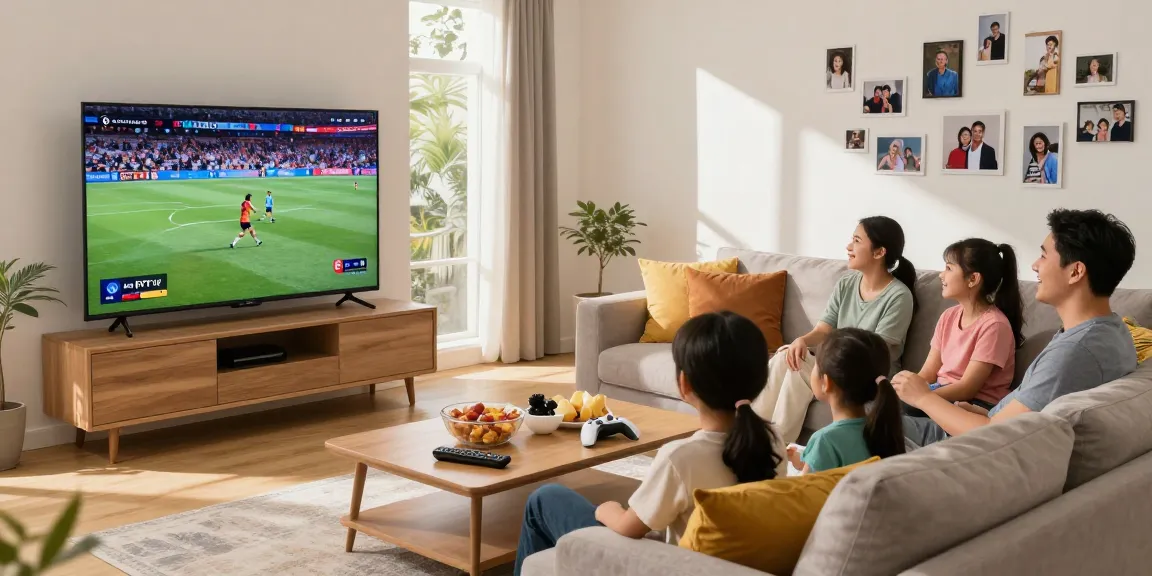 Indie Hackers – Best IPTV USA guide showcasing family enjoying live IPTV streaming in a cozy living room.