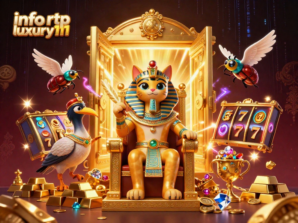 Spin the reels with info rtp luxury111 while an Egyptian pharaoh cat reigns over riches and jewels.