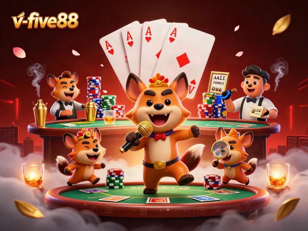 Experience thrilling gambling adventures with v-five88 at a vibrant casino scene.