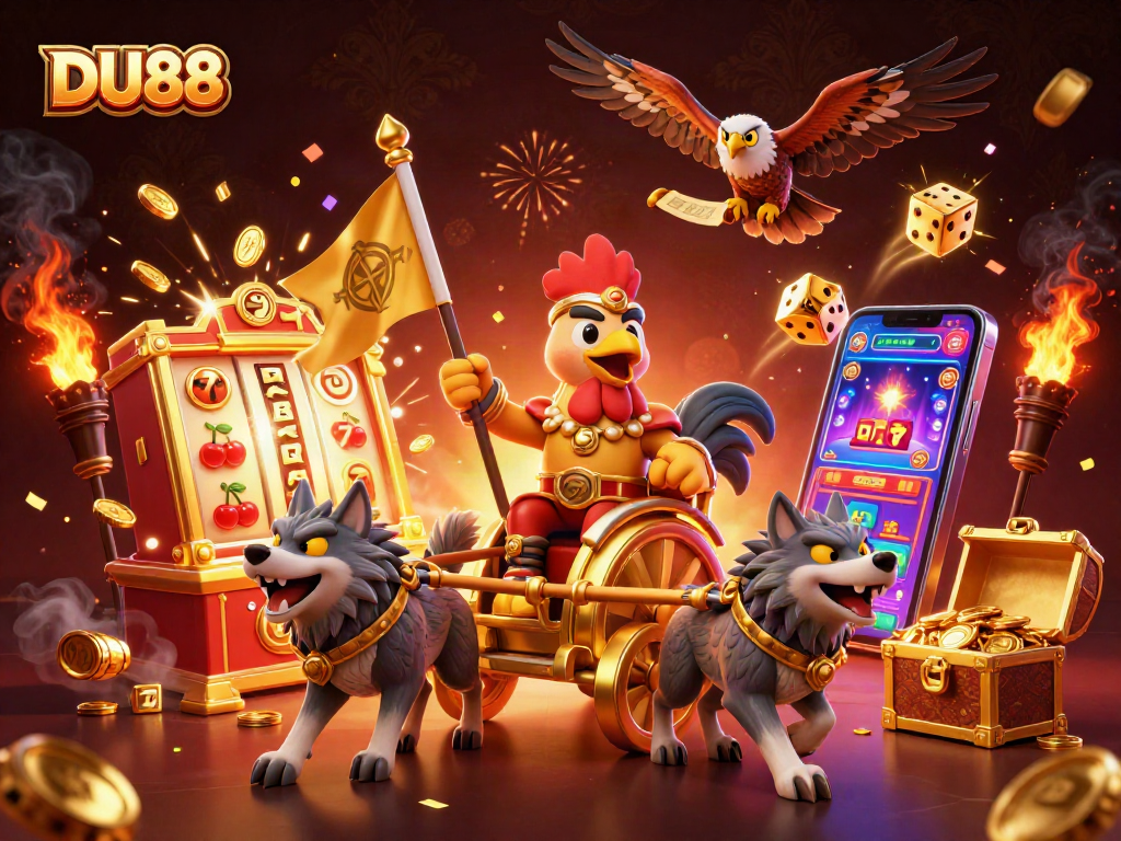 Experience thrilling slots and jackpots with DU88 in this vibrant casino scene.