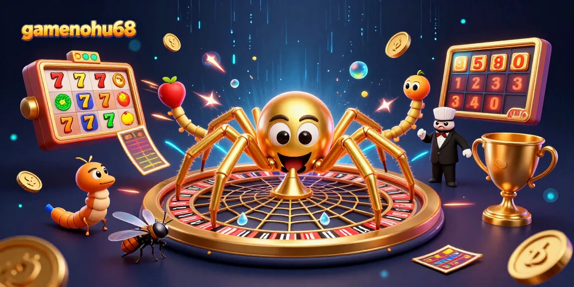 Join gamenohu68 for thrilling jackpot action with a golden roulette web spinning at your fingertips!