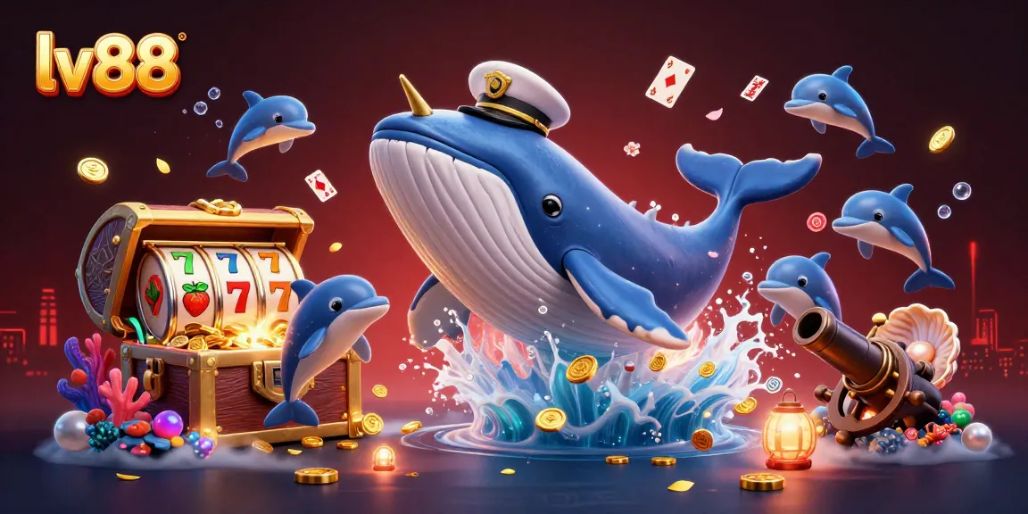 Experience thrilling gameplay with lv88 as a whimsical cartoon whale and friends break through sea of coins.
