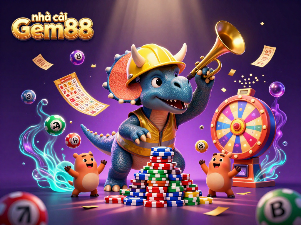 Engage with nhà cái Gem88 as joyful characters build excitement around lively gaming elements.