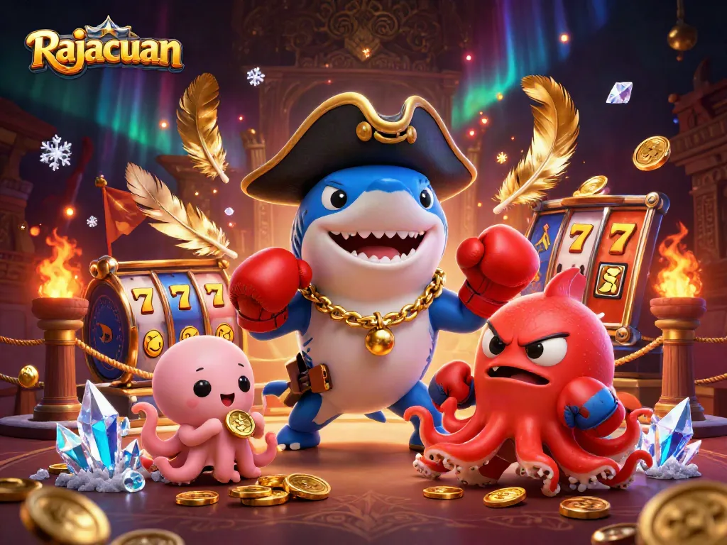 Rajacuan offers thrilling casino adventures with a playful shark, pufferfish boxing, and coins galore!