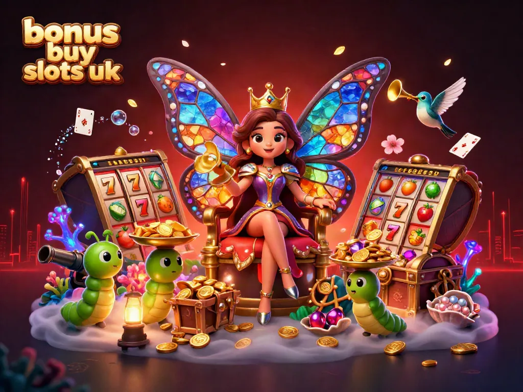 Experience thrilling bonus buy slots uk with colorful gems and vibrant characters in an exciting casino scene.