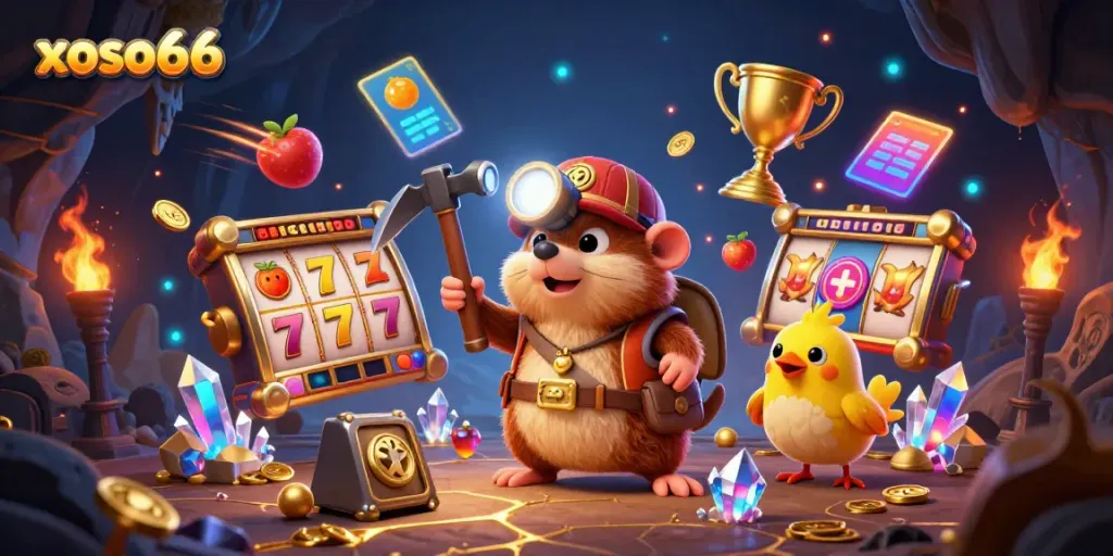 Catch the excitement with xoso66 as a treasure hunter mole embarks on a dazzling mining adventure!