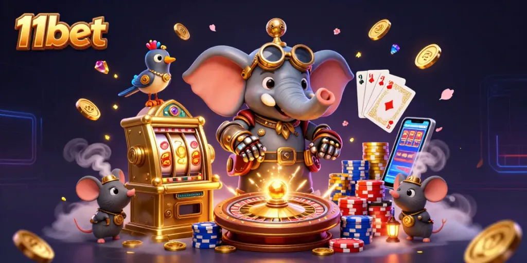 Win big with 11bet's thrilling steampunk casino experience showcasing games and bonus opportunities.