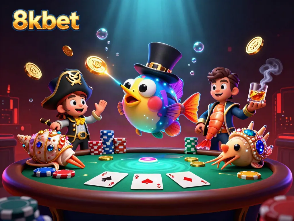 Bet Higher with 8xbet as sea creatures entice in a vibrant underwater casino thriller.